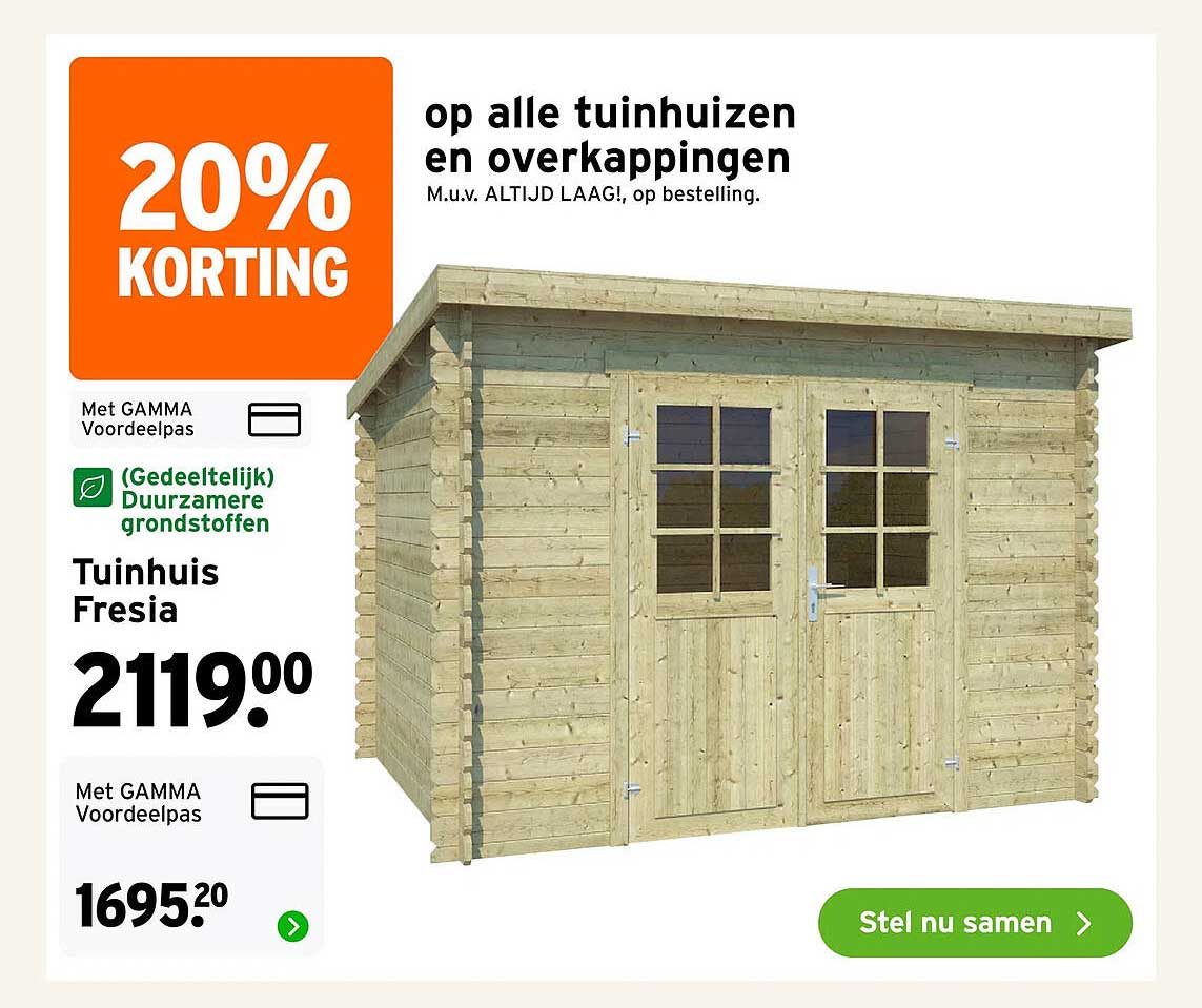 Tuinhuis Fresia