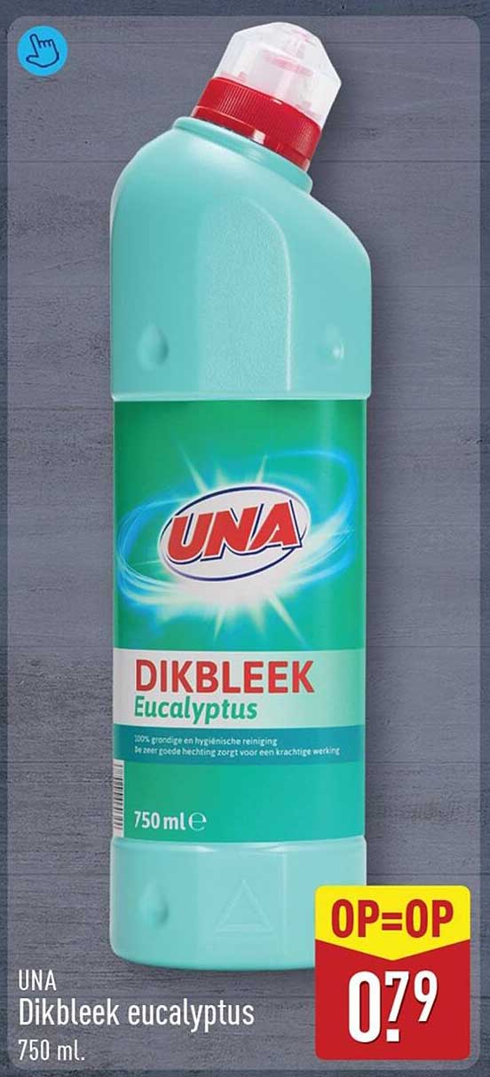 UNA Dikbleek eucalyptus 750 ml. OP=OP