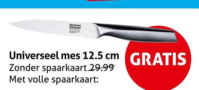 Universeel mes 12.5 cm GRATIS