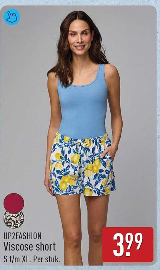 UP2FASHION Viscose short S t/m XL. Per stuk.