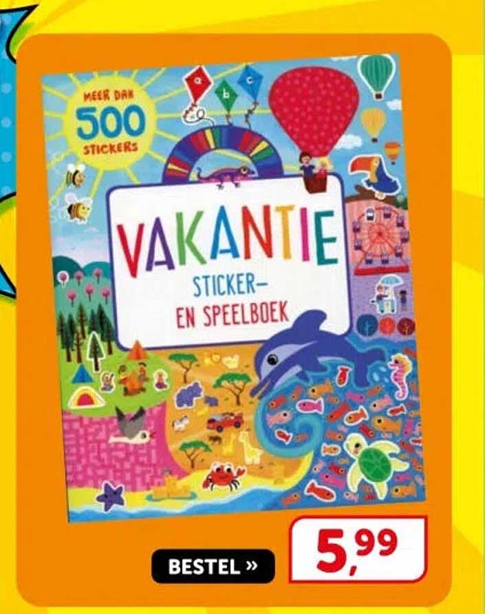 Vakantie sticker- en speelboek