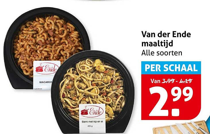 Van der Ende maaltijd Alle soorten PER SCHAAL