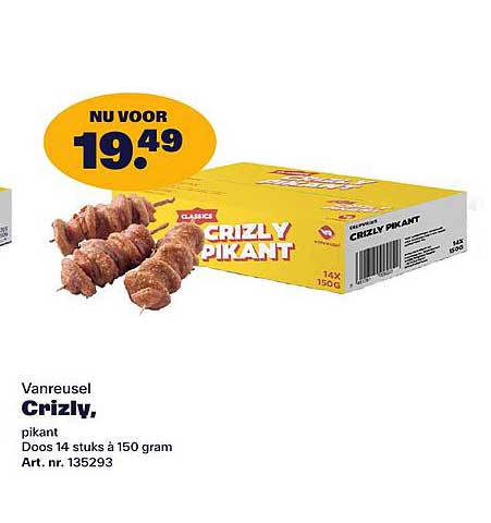 Vanreusel Crizly, pikant