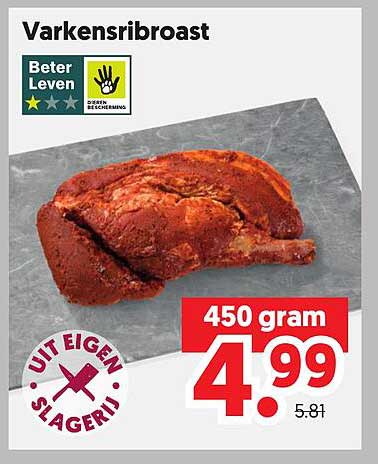 Varkensribroast