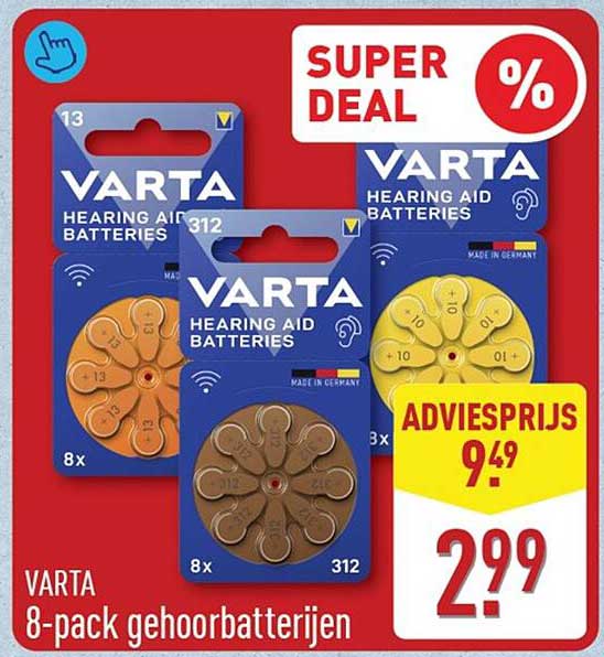 VARTA 8-pack gehoorbatterijen