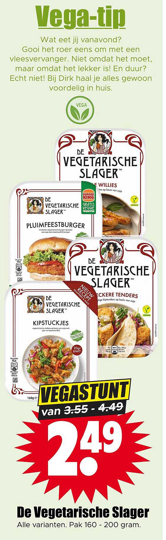 Vega-stunt van De Vegetarische Slager