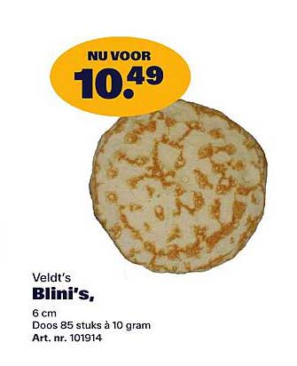 Veldt’s Blini’s, 6 cm