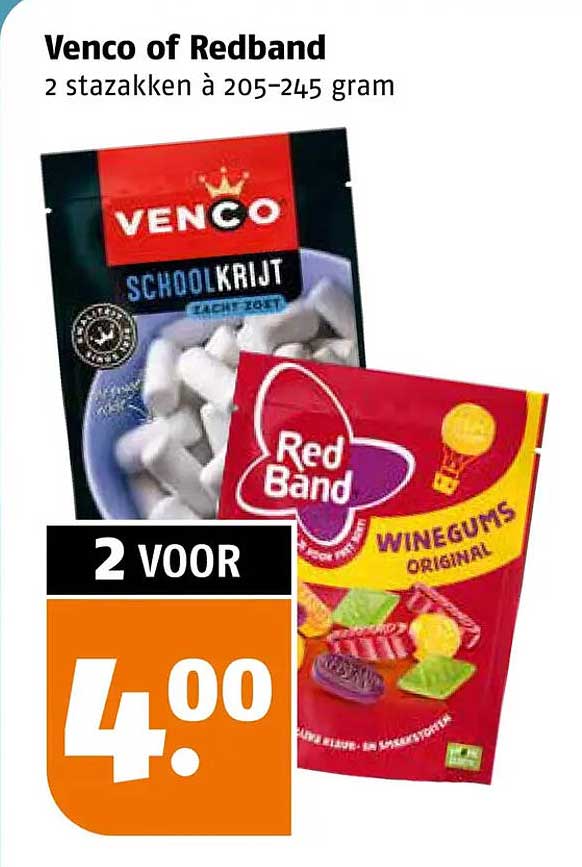 Venco of Redband 2 stazakken à 205-245 gram 2 voor