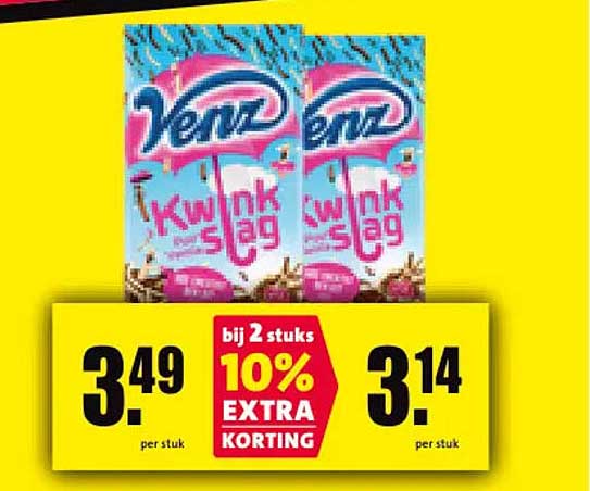 Venz Kwijl en Slag bij 2 stuks 10% EXTRA KORTING