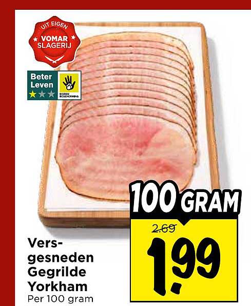 Vers-gesneden Gegrilde Yorkham