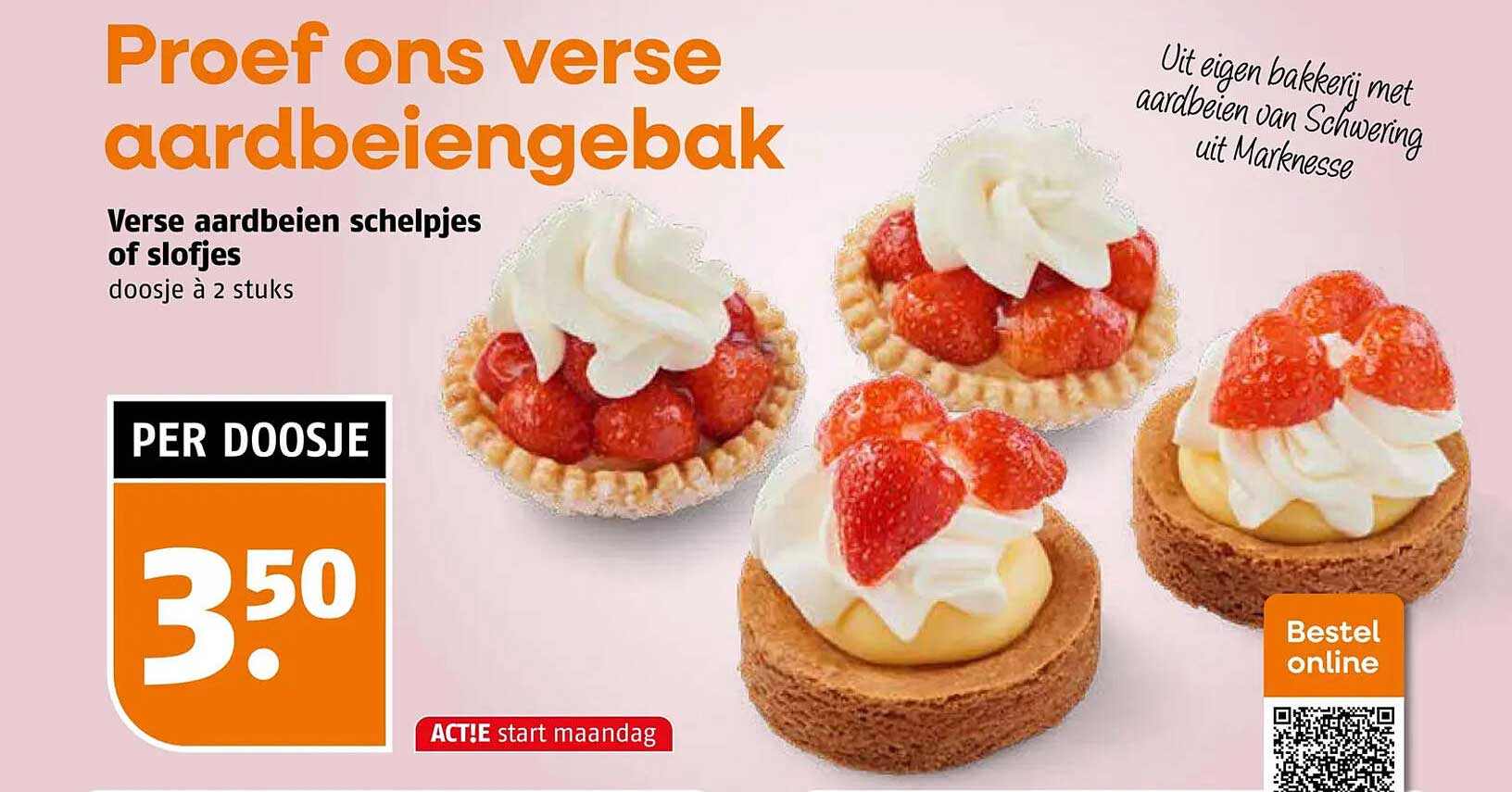 Verse aardbeien schelpjes of slofjes