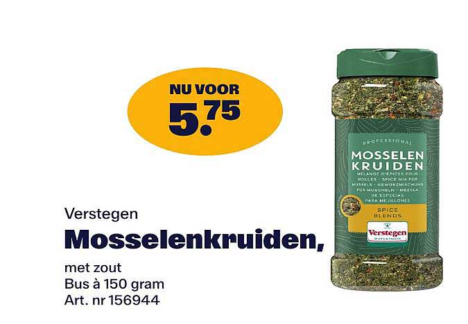 Verstegen Mosselenkruiden, met zout