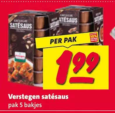 Verstegen satésaus pak 5 bakjes