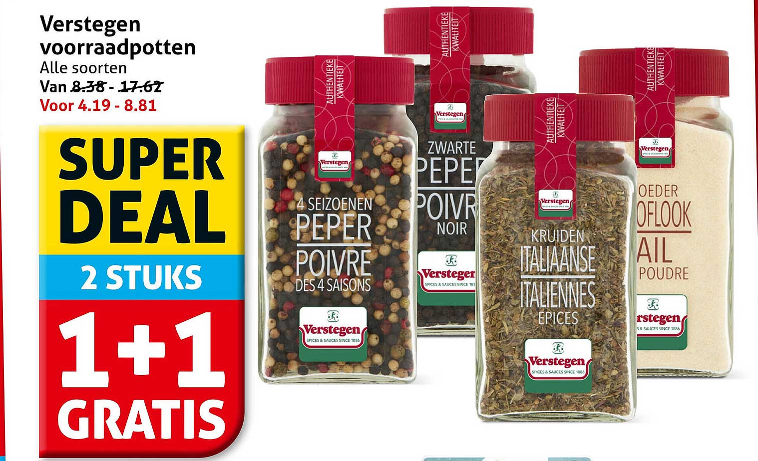 Verstegen voorraadpotten Alle soorten 1+1 gratis