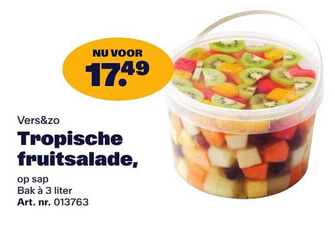 Vers&zo Tropische fruitsalade, op sap Bak à 3 liter