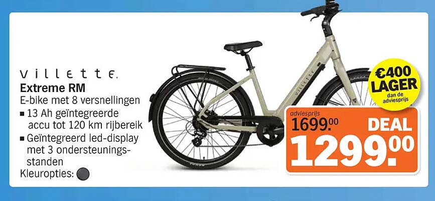 Villette. Extreme RM E-bike met 8 versnellingen