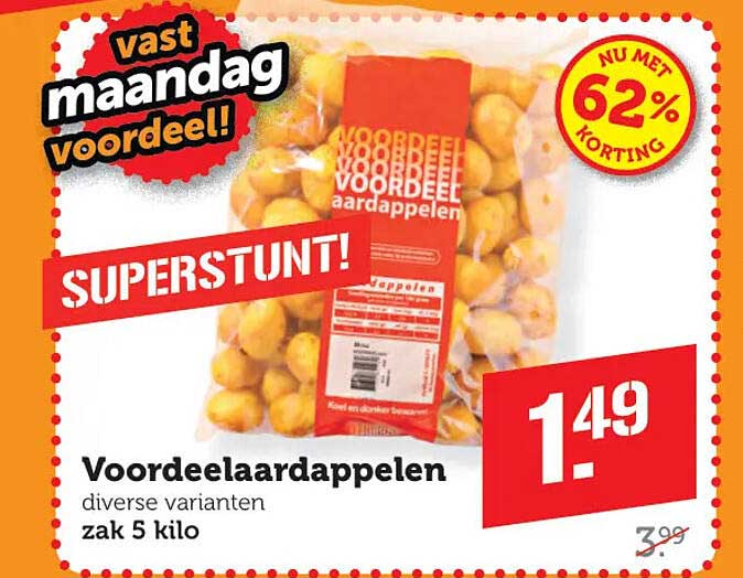 Voordeelaardappelen diverse varianten zak 5 kilo SUPERSTUNT!