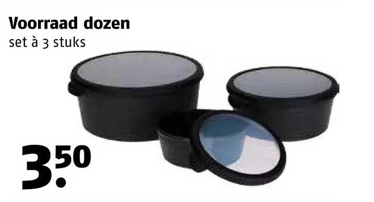 Voorraad dozen set à 3 stuks