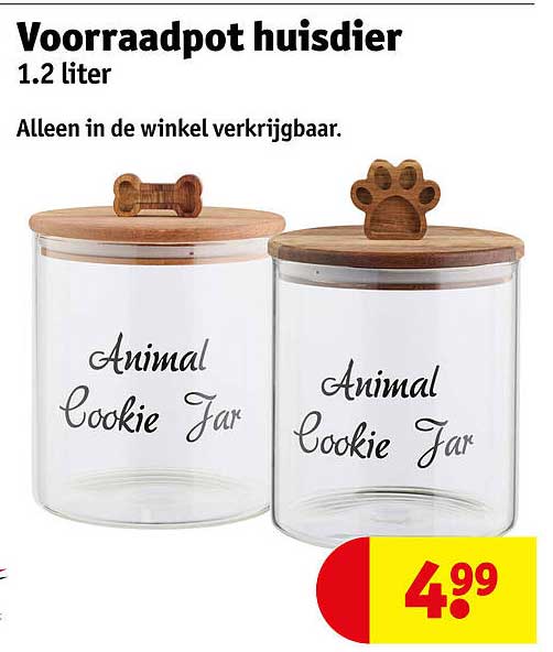 Voorraadpot huisdier 1.2 liter