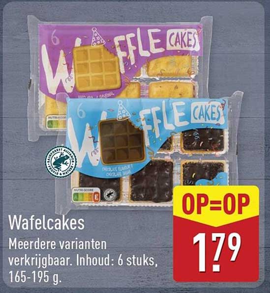 Wafelcakes Meerdere varianten verkrijgbaar. Inhoud: 6 stuks, 165-195 g.