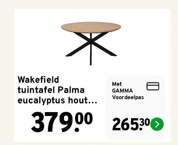 Wakefield tuintafel Palma eucalyptus hout...