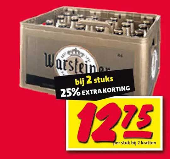 Warsteiner bij 2 stuks 25% EXTRA KORTING