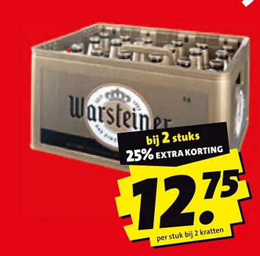 Warsteiner bij 2 stuks 25% extra korting