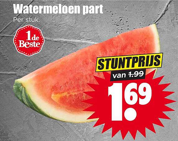Watermeloen part Per stuk. STUNTPRIJS