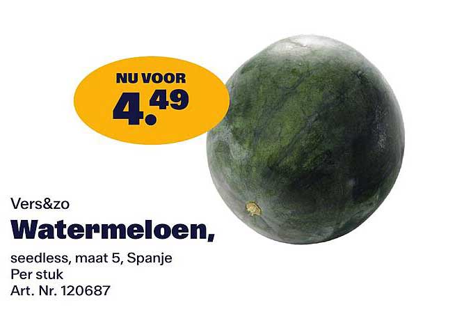 Watermeloen, seedless, maat 5, Spanje