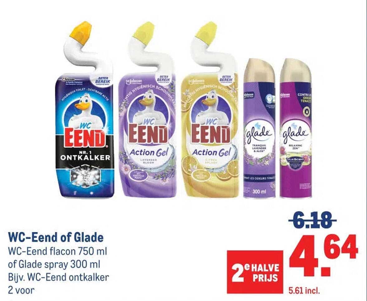 WC-Eend of Glade 2e halve prijs