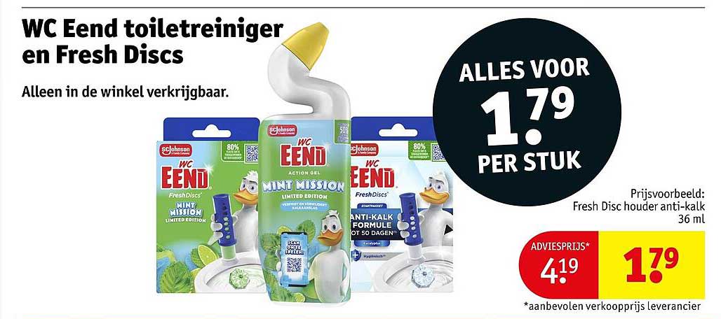 WC Eend toiletreiniger en Fresh Discs