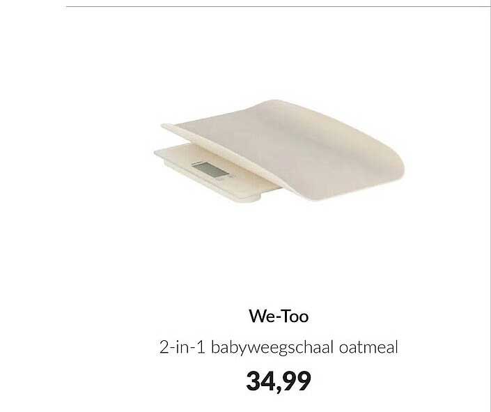 We-Too 2-in-1 babyweegschaal oatmeal