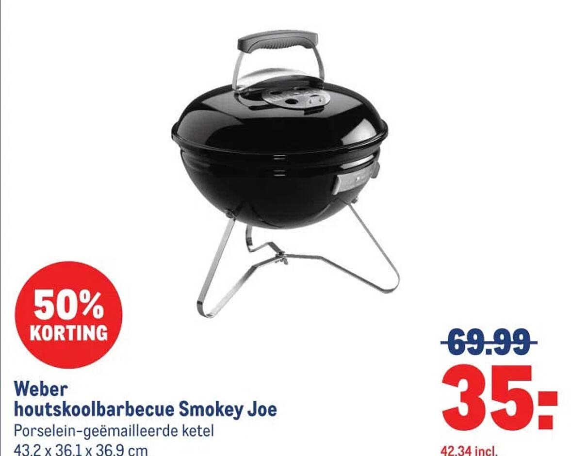 Weber houtskoolbarbecue Smokey Joe