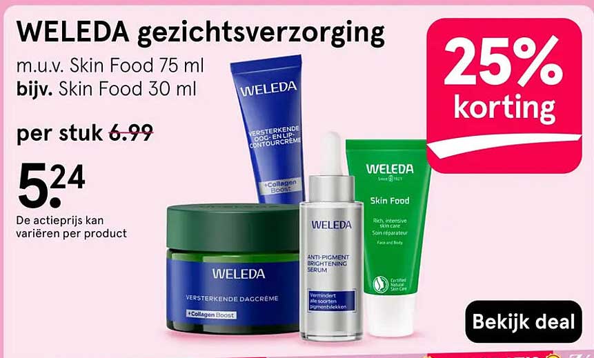 WELEDA gezichtsverzorging 25% korting