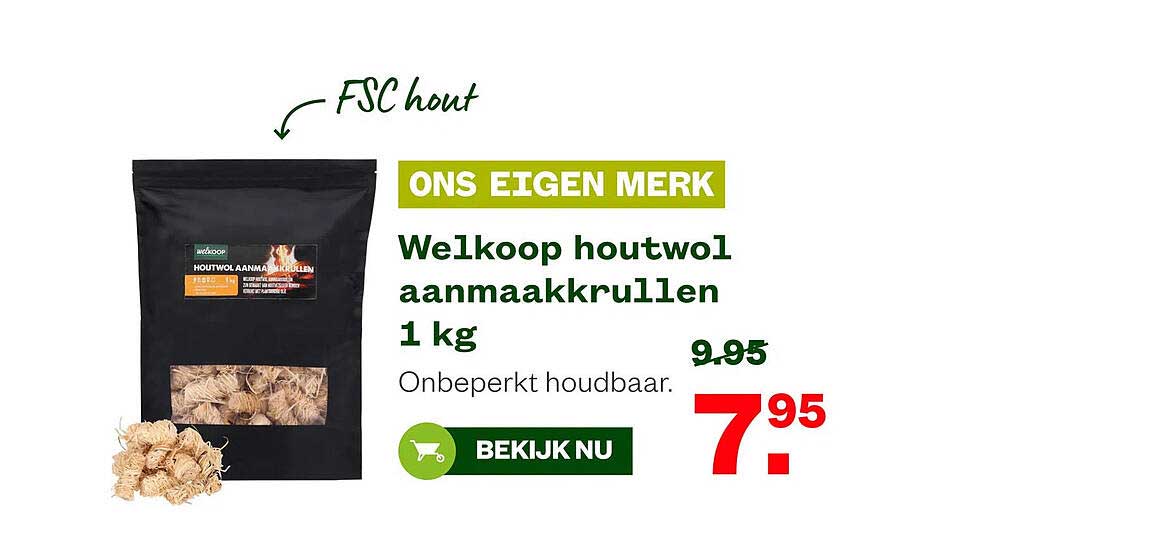 Welkoop houtwol aanmaakkorllen 1 kg