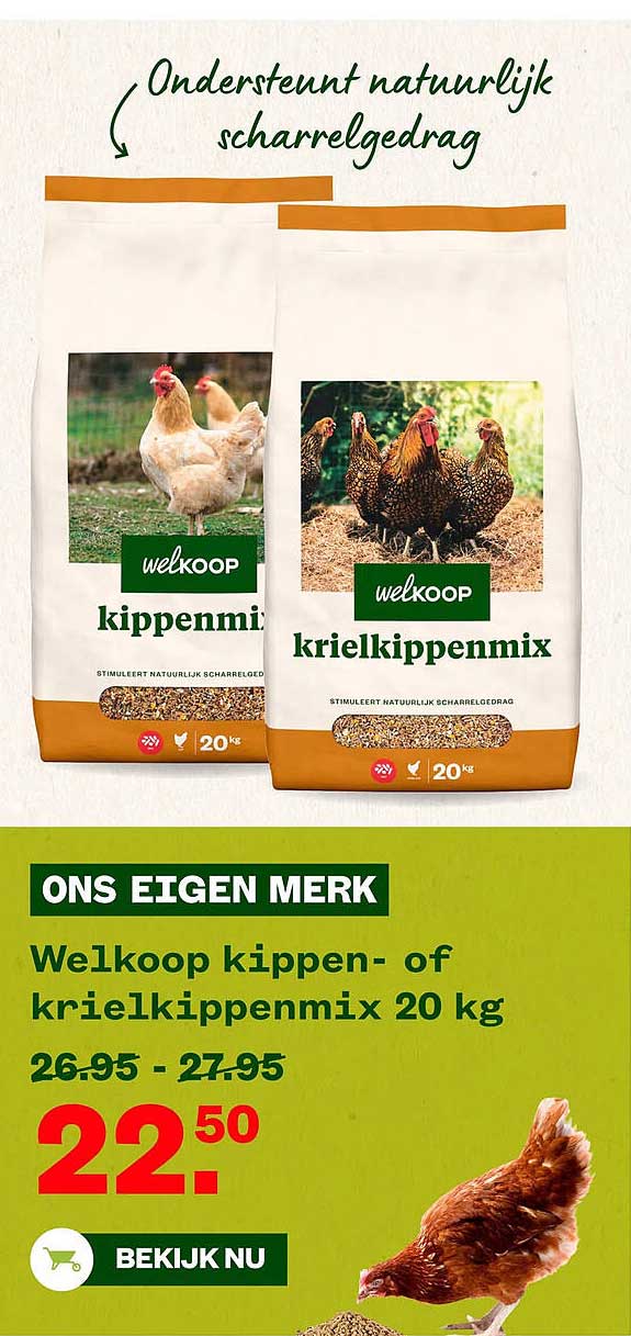 Welkoop kippen- of krielkippenmix 20 kg