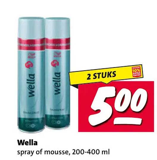 Wella spray of mousse, 200-400 ml 2 STUKS