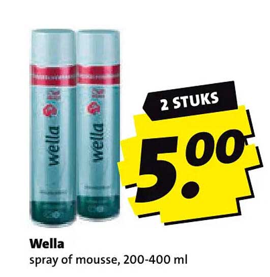 Wella spray of mousse, 200-400 ml 2 STUKS