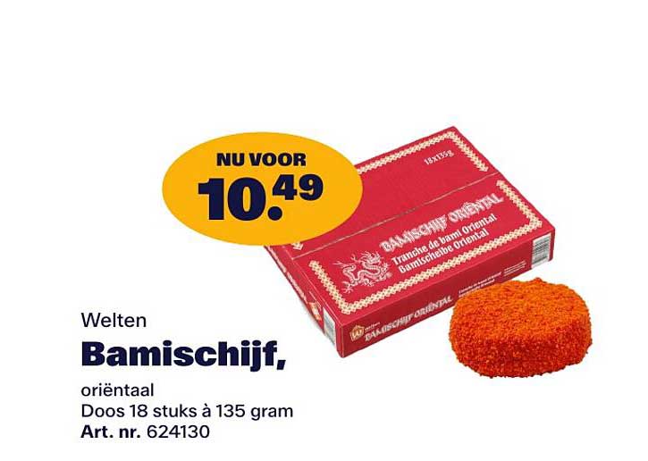 Welten Bamischijf, oriëntaal