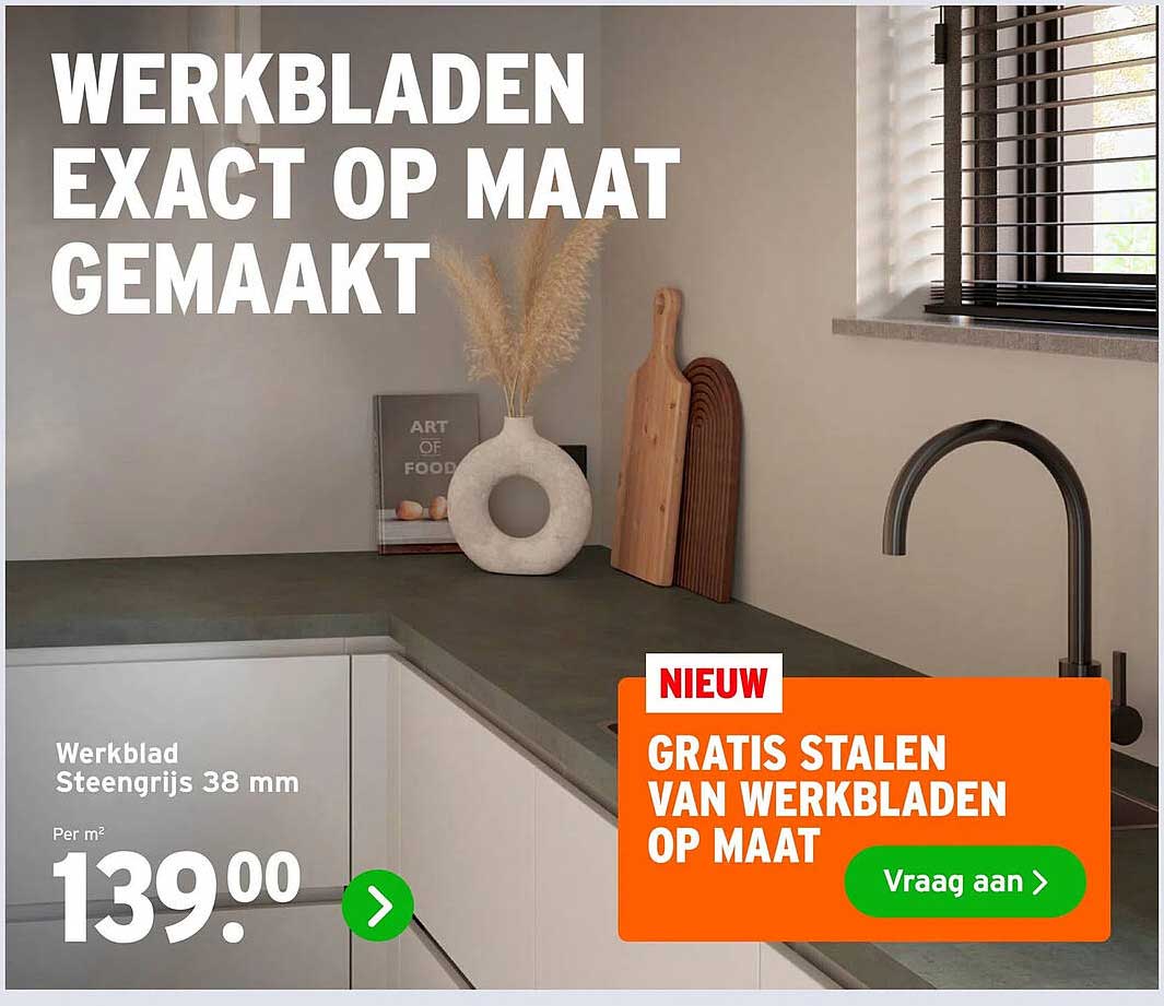 Werkblad Steengrijs 38 mm