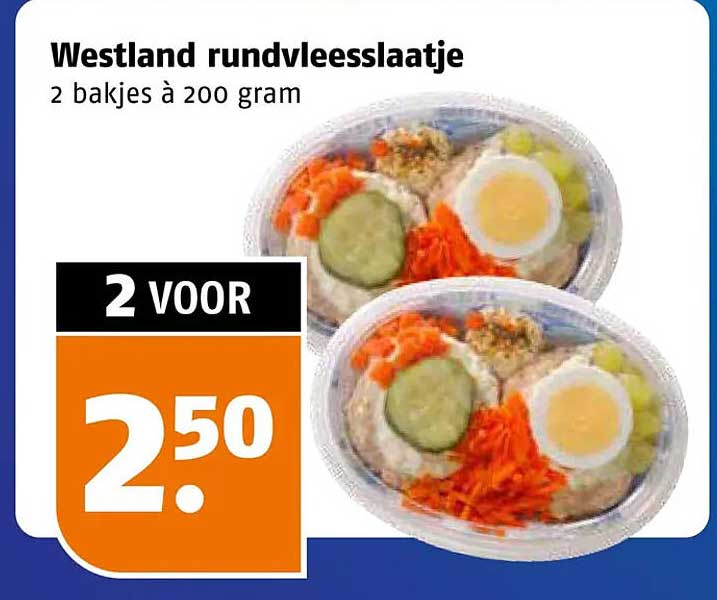 Westland rundvleesslaatje 2 bakjes à 200 gram