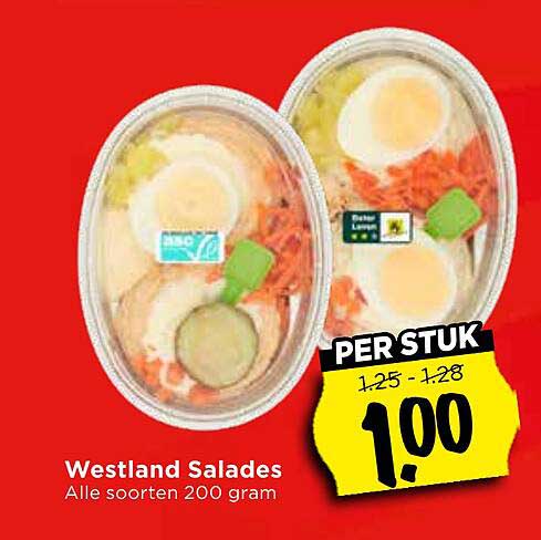 Westland Salades Alle soorten 200 gram PER STUK