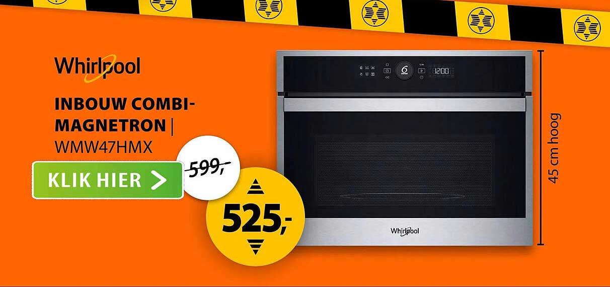 Whirlpool inbouw combi-magnetron WMW47HMX