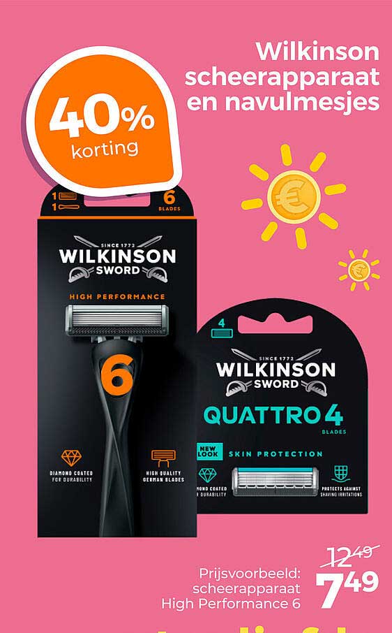 Wilkinson scheerapparaat en navulmesjes