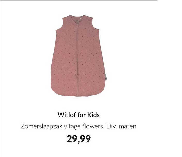 Witlof for Kids Zomerslaapzak vintage flowers. Div. maten