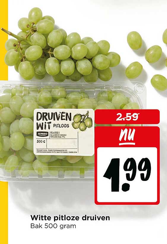 Witte pitloze druiven