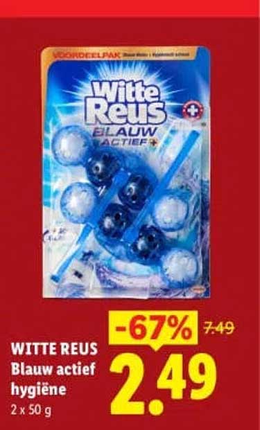 Witte Reus Blauw actief hygiëne