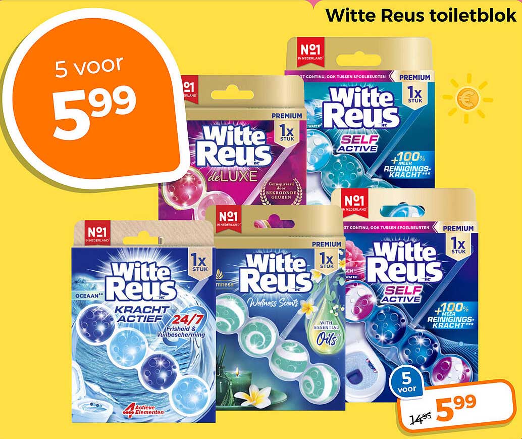 Witte Reus toiletblok 5 voor 5.99