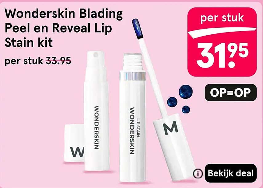 Wonderskin Blading Peel en Reveal Lip Stain kit