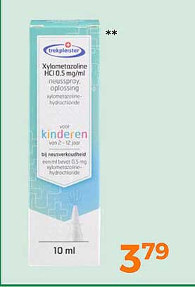 Xylometazoline HCl 0,5 mg/ml neuspray, oplossing voor kinderen 2-12 jaar